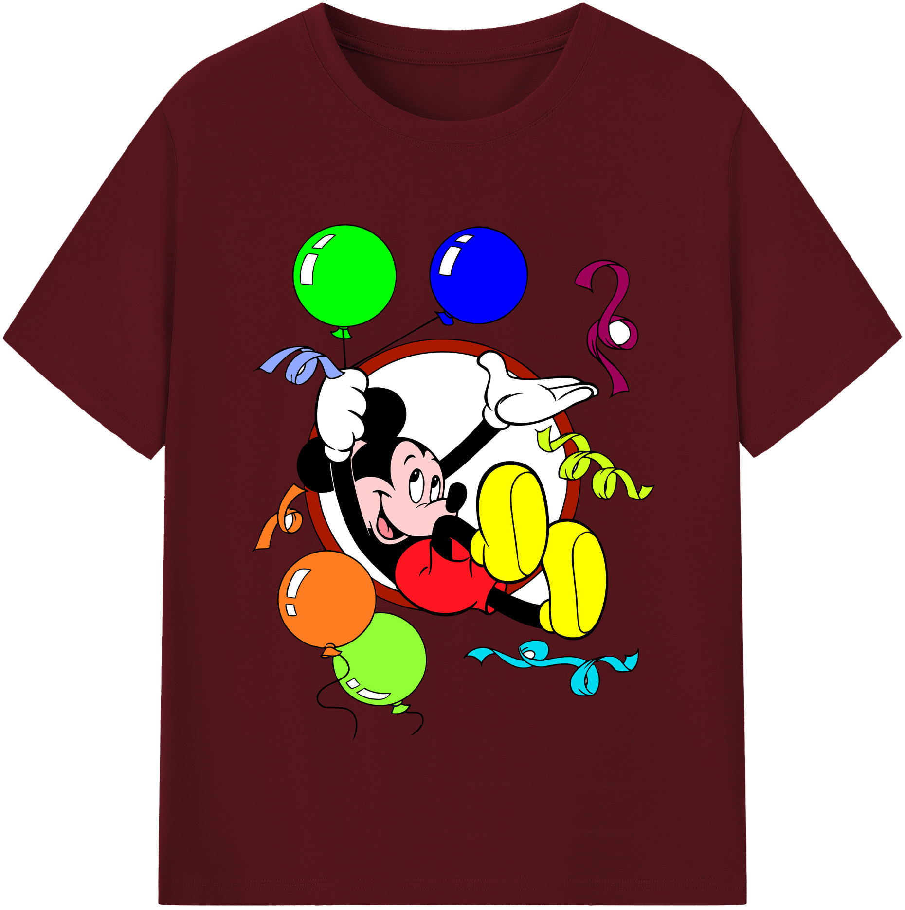 （画像用） ミッキーマウス Mickey Mouse 綿100％半袖Tシャツ（フロントプリント）